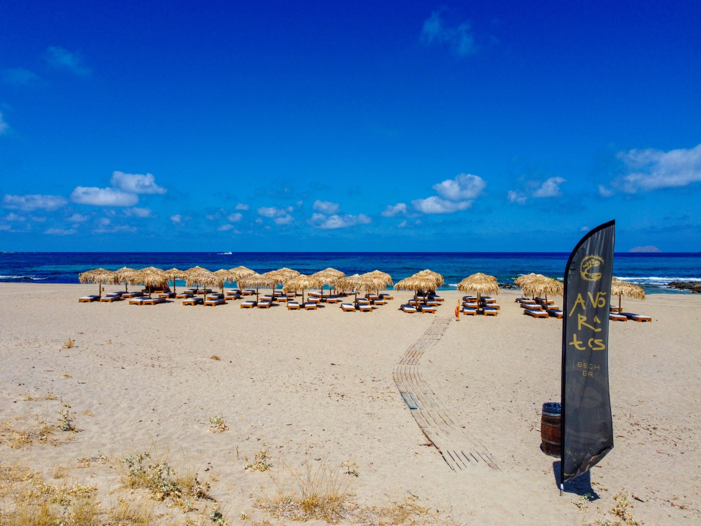 beach umbrellas Falassarna Avoratos