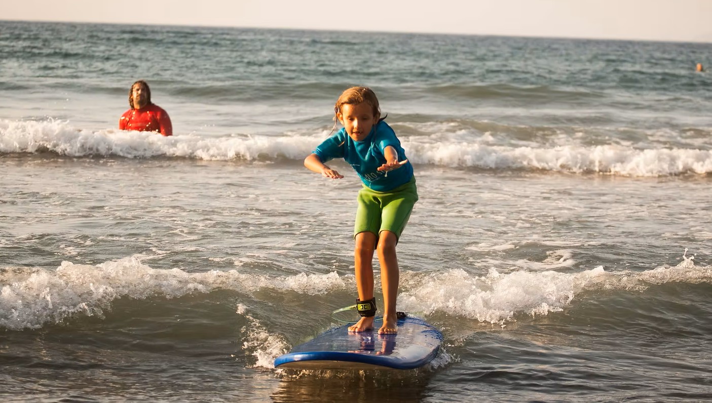 Falassarna Beach with crystal-clear waters and Panorama Hotel view